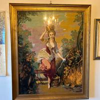 QUADRO RICAMO MEZZO PUNTO - La Laitière