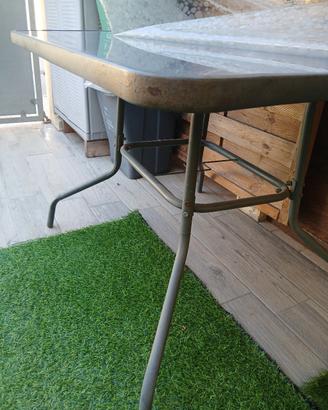 tavolo in vetro da esterno  + 4 sedie