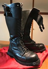 Stivali DONNA modello anfibio neri, in pelle N.36