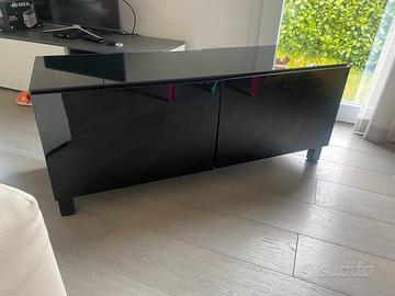 Mobile basso salotto nero lucido