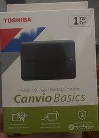 Hard disk esterno TOSHIBA CANVIO 1TB 1 TB NUOVO