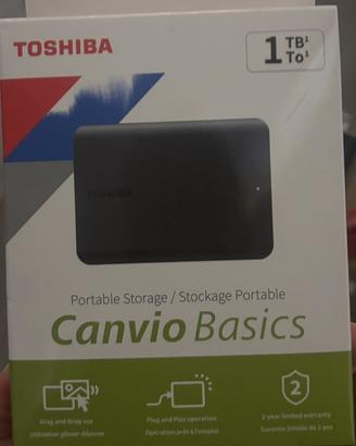 Hard disk esterno TOSHIBA CANVIO 1TB 1 TB NUOVO
