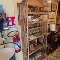 Etagere libreria scaffale vimini bambù 70x32 h192