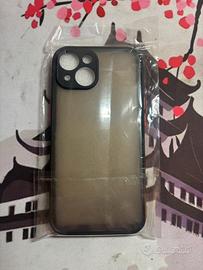 Cover iphone 15 trasparente nera