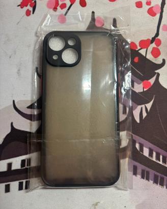 Cover iphone 15 trasparente nera