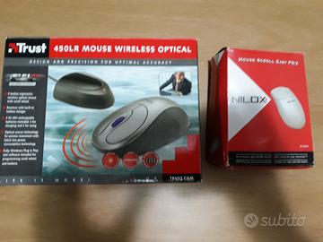 2 Mouse Wireless Cavo Pc Computer Trust Nilox