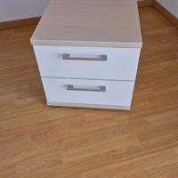 COMODINO BIANCO/FAGGIO