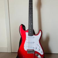 Chitarra elettrica Eko S-100 3/4 Chrome Red