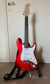 Chitarra elettrica Eko S-100 3/4 Chrome Red