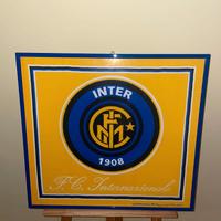 F.C. INTERNAZIONALE QUADRO LOGO IN TESSUTO