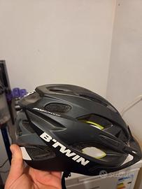 Casco Bici MTB B'Twin 500 Decathlon – Nero/Grigio