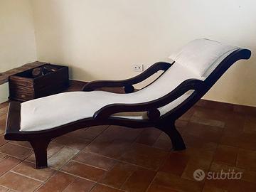 Chaise longue in legno stile classico