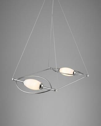 Lampadario moderno in acciaio pari al nuovo