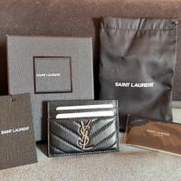 Portacarte Saint Laurent (YSL) in pelle nera
