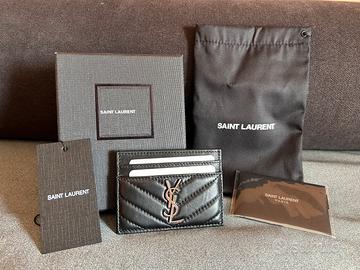 Portacarte Saint Laurent (YSL) in pelle nera