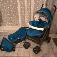 Passeggino neonato Trio CAM completo color Ottanio