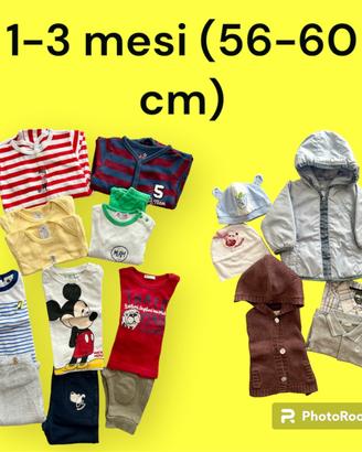 ABBIGLIAMENTO PRIMAVERILE BAMBINO 1-3 MESI