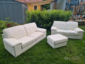Coppia Divani in pelle - Poltrone e sofá