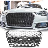 GRIGLIA PER AUDI A4 B9 15-19 NERO CROMATO LOOK RS4