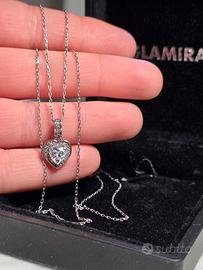 Collana Glamira Argento 925 Cuore Zirconi