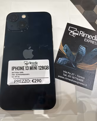 iPhone 13 mini 128GB nero usato garanzia 