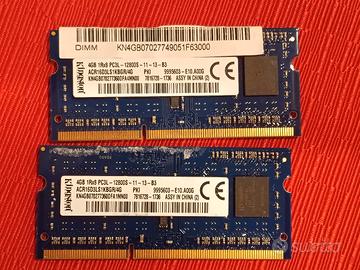 RAM Kingston 8GB 2x4GB SO-DIMM 1600MHz PC3L-12800S