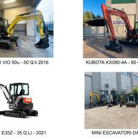 Escavatori da 35/50/80 Q.li - Kubota/Yanmar/Bobcat