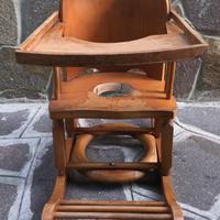 Seggiolone per bambini in legno vintage anni 50/60