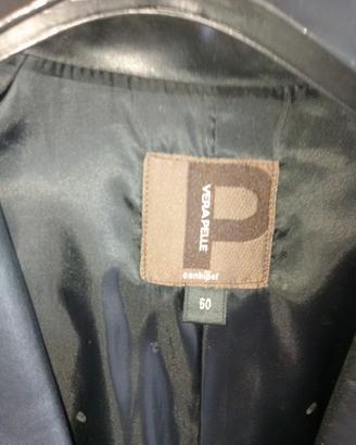 giacca vera Pelle, colore nero, taglia L-50