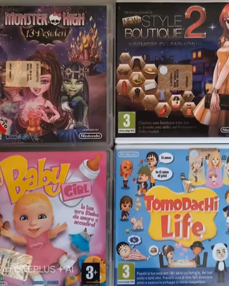 Lotto 4 Giochi Nintendo 3DS e DS Completi ITA