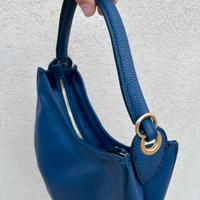 Borsa in pelle martellata Made in Italy Blu o Nera