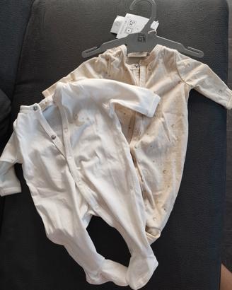 Set di due tutine/pigiami neonato