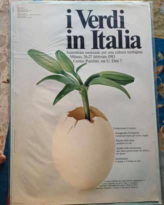 Poster Assemblea nazionale dei verdi Milano 1983