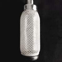 Merkuria cocktail shaker in vetro e rete cromata