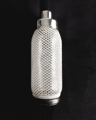 Merkuria cocktail shaker in vetro e rete cromata
