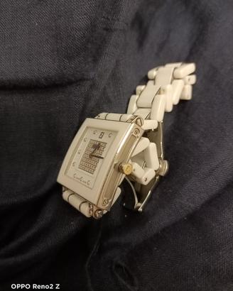 Orologio analogico Fendi in ceramica bianca