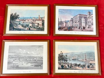 Trieste dell’800 quadri stampe complete di cornice