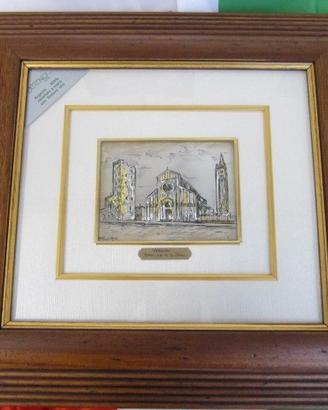 Cornice lamina argento 925 basilica s. zeno (vr)
