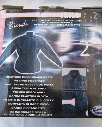 Giacca Antivento Antipioggia BIONDI taglia S XL XX