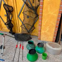 set attrezzature da pesca