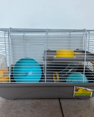 gabbia per criceto con accessori