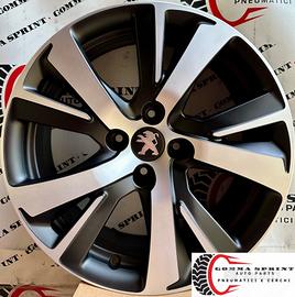 4 CERCHI IN LEGA ORIGINALI RAGGIO 17 PEUGEOT 2008
