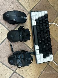 Kit Gaming Pc - Mini tastiera meccanica 60% 3 mous