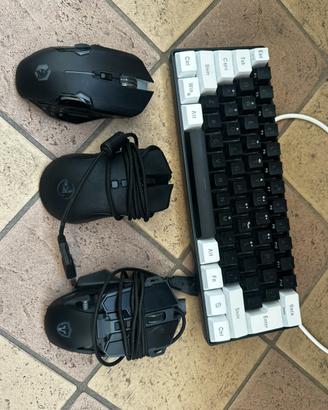 Kit Gaming Pc - Mini tastiera meccanica 60% 3 mous