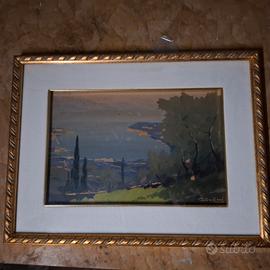 QUADRO LUIGI DELAI GINO DE LAI  PAESAGGIO 1900