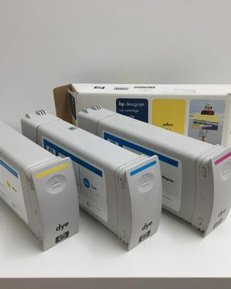 3 CARTUCCE INCHIOSTRO PER PLOTTER HP Designjet