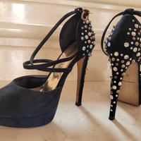 Sandali neri con tacco