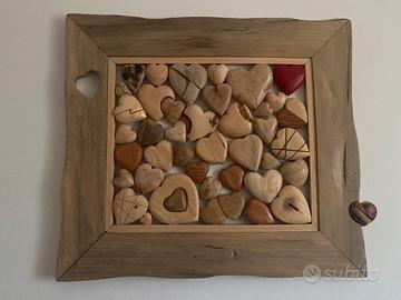 Quadro scolpito in lego: Amori