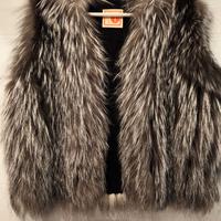 Pelliccia in vera volpe argentata