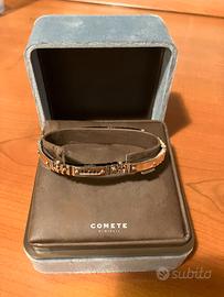 COMETE Bracciale in Acciaio e Diamanti neri